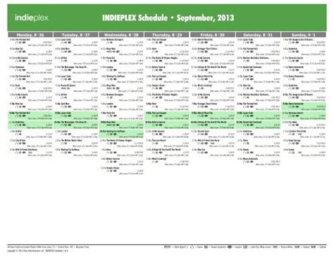 A complete schedule of absolutely everything airing on NFL Network over the next two weeks. . Indieplex schedule